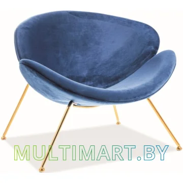 Кресло Signal Major Velvet Bluvel 86 MAJORV86ZL (темно-синий/золотистый) 
